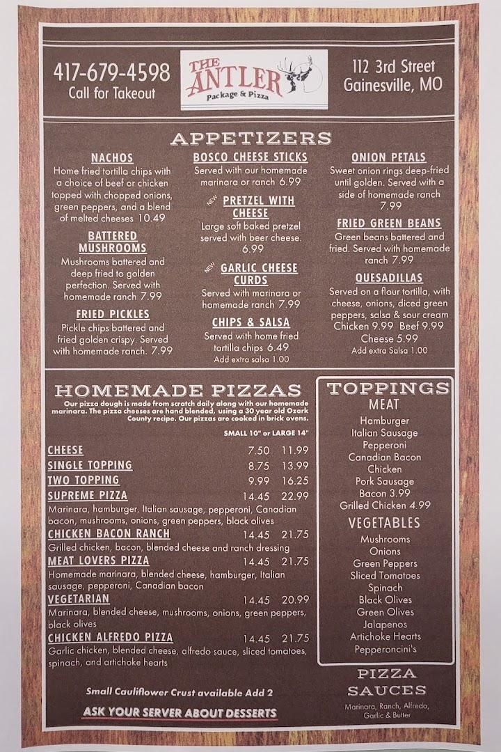 Antler Package & Pizza Restaurant / Burgers / Sandwiches + (Online ordering coming soon) Best food.